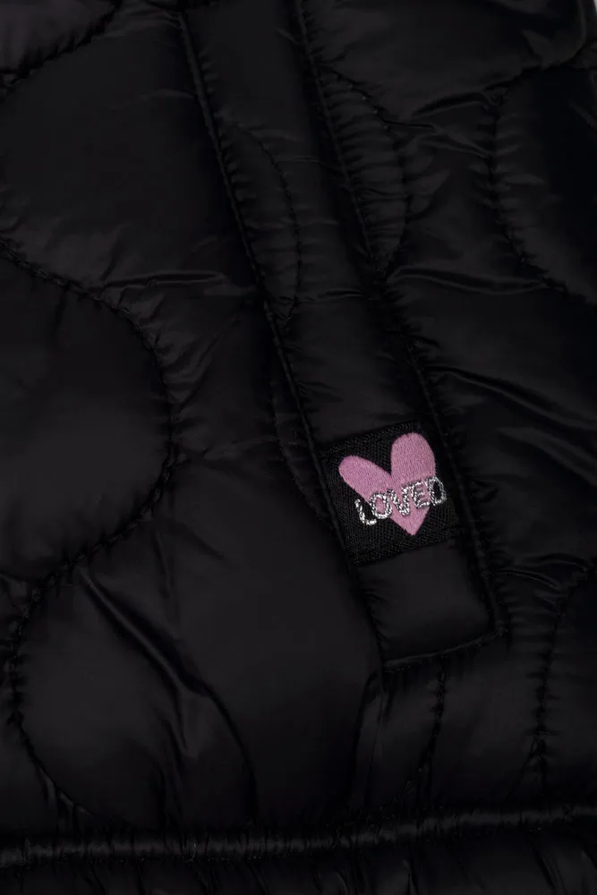 Hooded Puffer Jacket Black