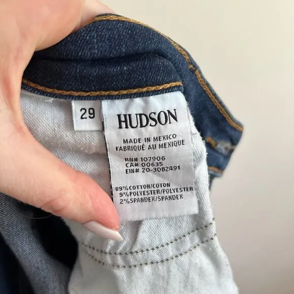 Hudson Krista Super Skinny Crop Release Hem Jeans 29