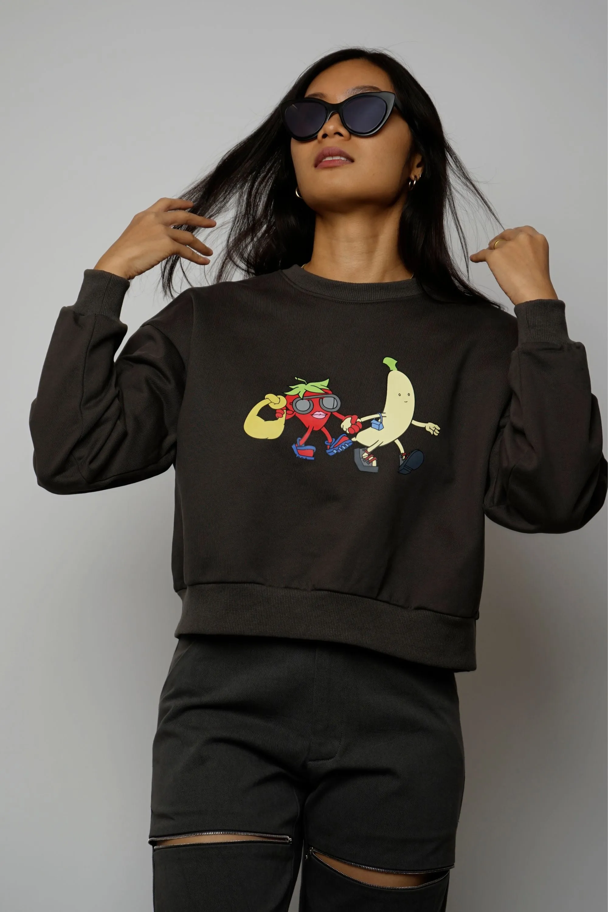 Hypebeast Charcoal Crew Neck – Premium Streetwear Sweatshirt
