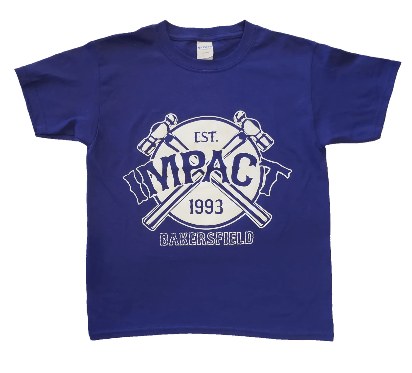 IMPACT Youth Hammer Logo Tee Cobalt Blue