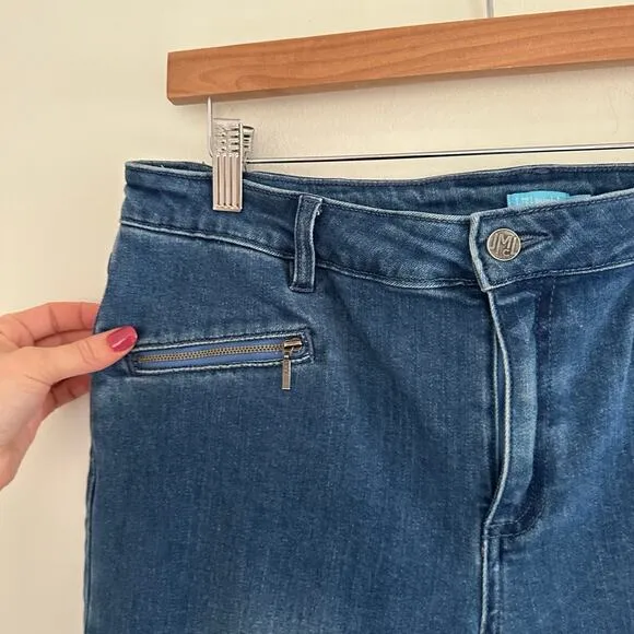 J. McLaughlin Treva Zipper Pocket High Rise Skinny Jeans 10