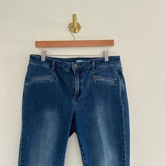 J. McLaughlin Treva Zipper Pocket High Rise Skinny Jeans 10