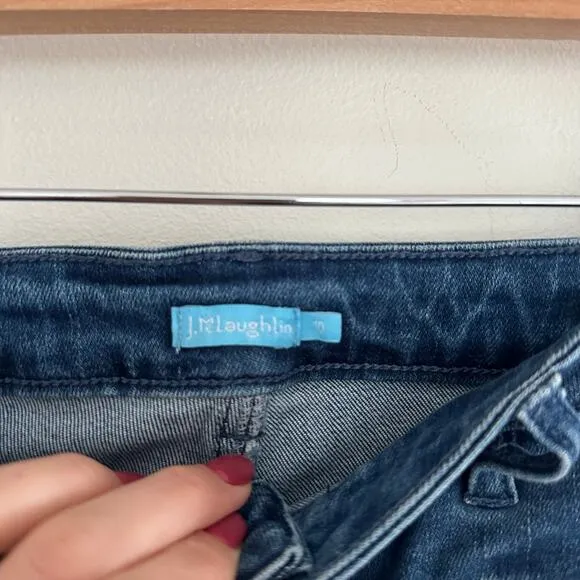 J. McLaughlin Treva Zipper Pocket High Rise Skinny Jeans 10