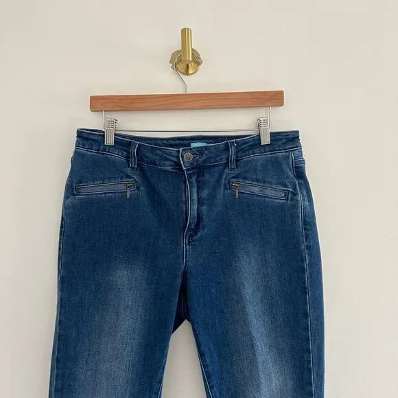 J. McLaughlin Treva Zipper Pocket High Rise Skinny Jeans 10