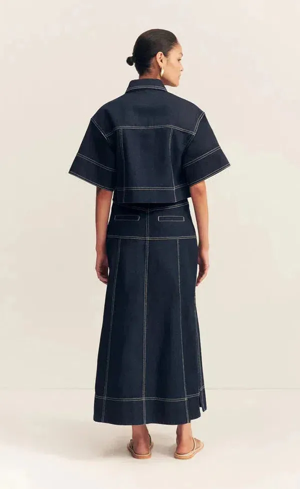 Jaques flared midi skirt