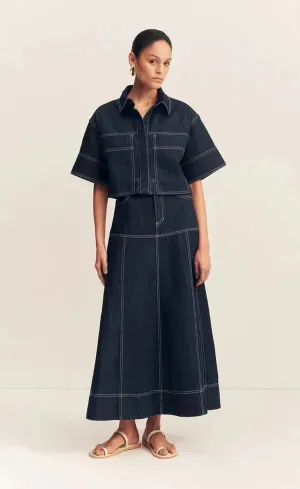 Jaques flared midi skirt