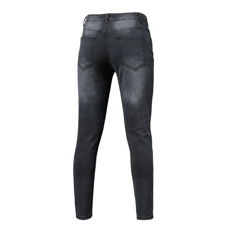 Jean crayon extensible à imprimé déchiré vintage