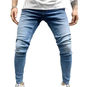Jean crayon stretch couleur unie pour homme vintage