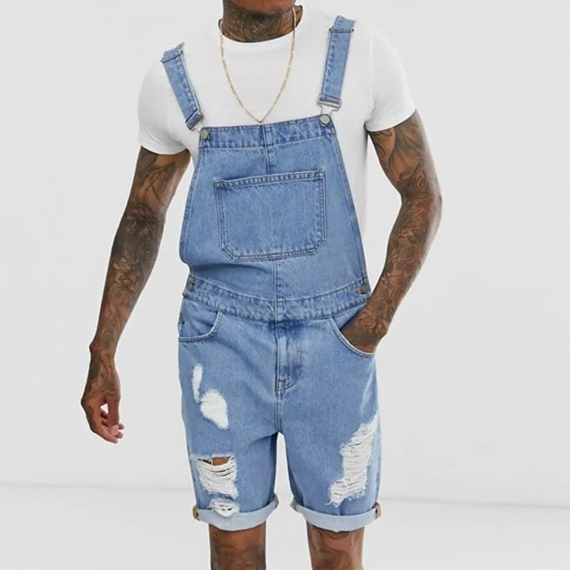 Jean déchirée en denim vintage pour homme