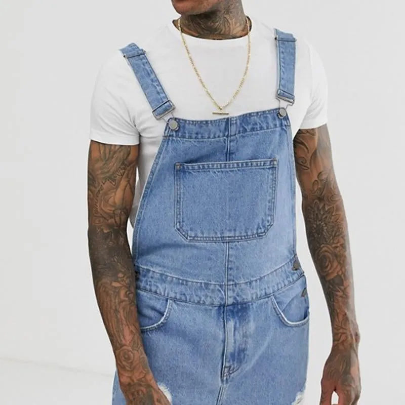 Jean déchirée en denim vintage pour homme