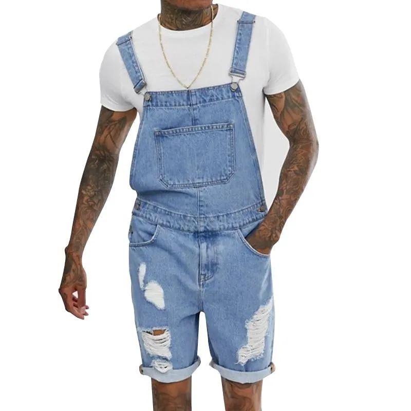 Jean déchirée en denim vintage pour homme