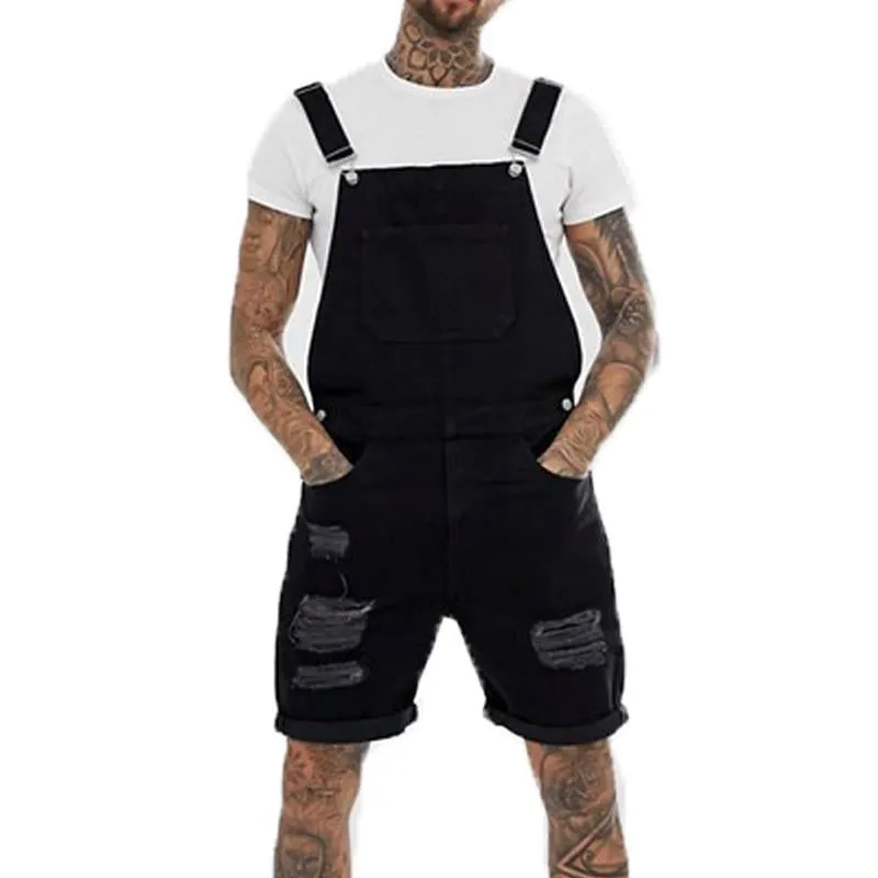 Jean décontracté en denim déchiré pour homme