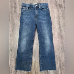 Jeanerica‎ Jeans &amp; Co. Eiffel EW004 Dark Vintage Wash Raw Hem Altered 28 X 23