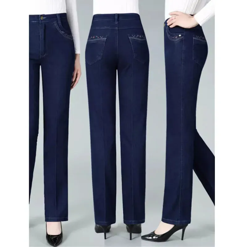 Jeans Autumn Casual Slim Straight leg Cotton