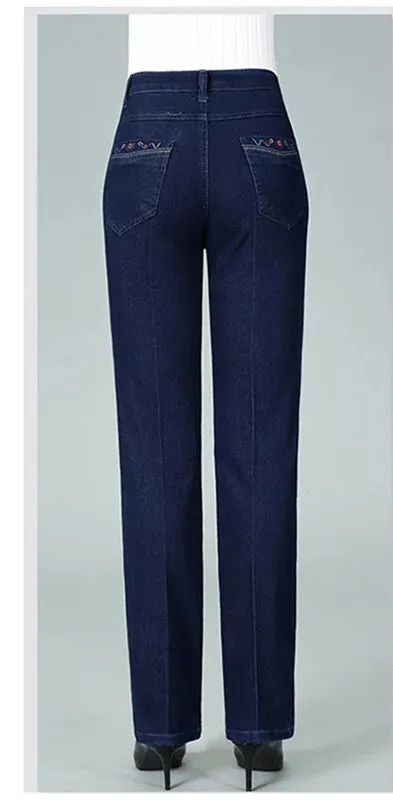 Jeans Autumn Casual Slim Straight leg Cotton