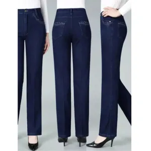 Jeans Autumn Casual Slim Straight leg Cotton