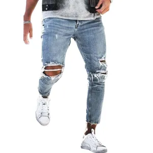 Jeans déchirés décontractés à la mode vintage