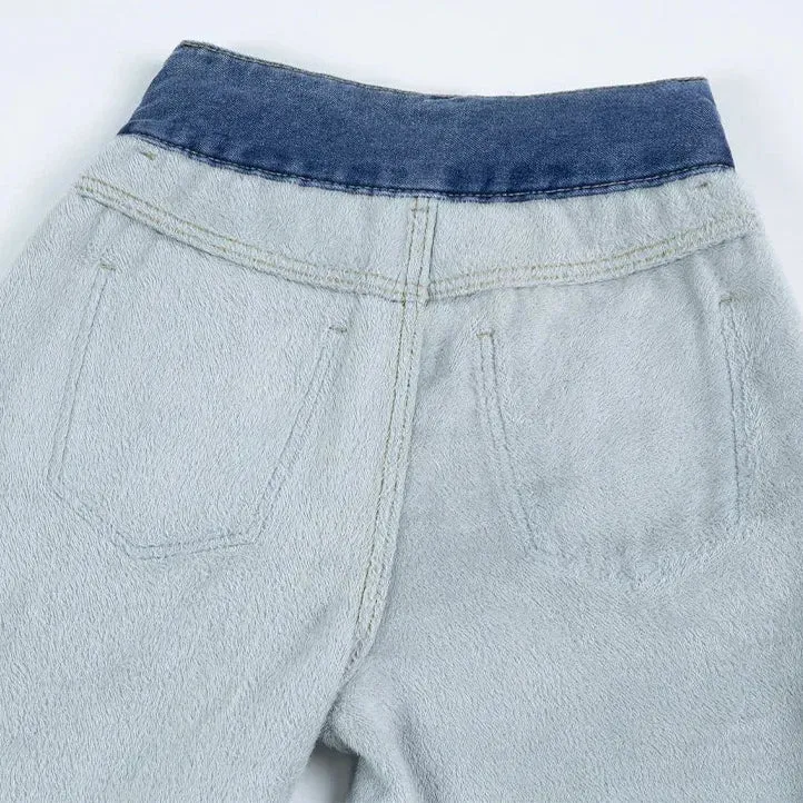 Jeans Slim Stretch Casual  Mom Wide Pants