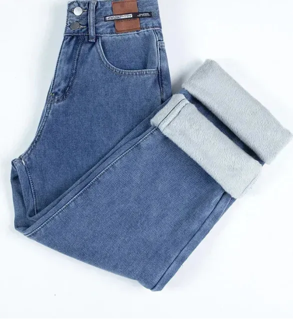 Jeans Slim Stretch Casual  Mom Wide Pants