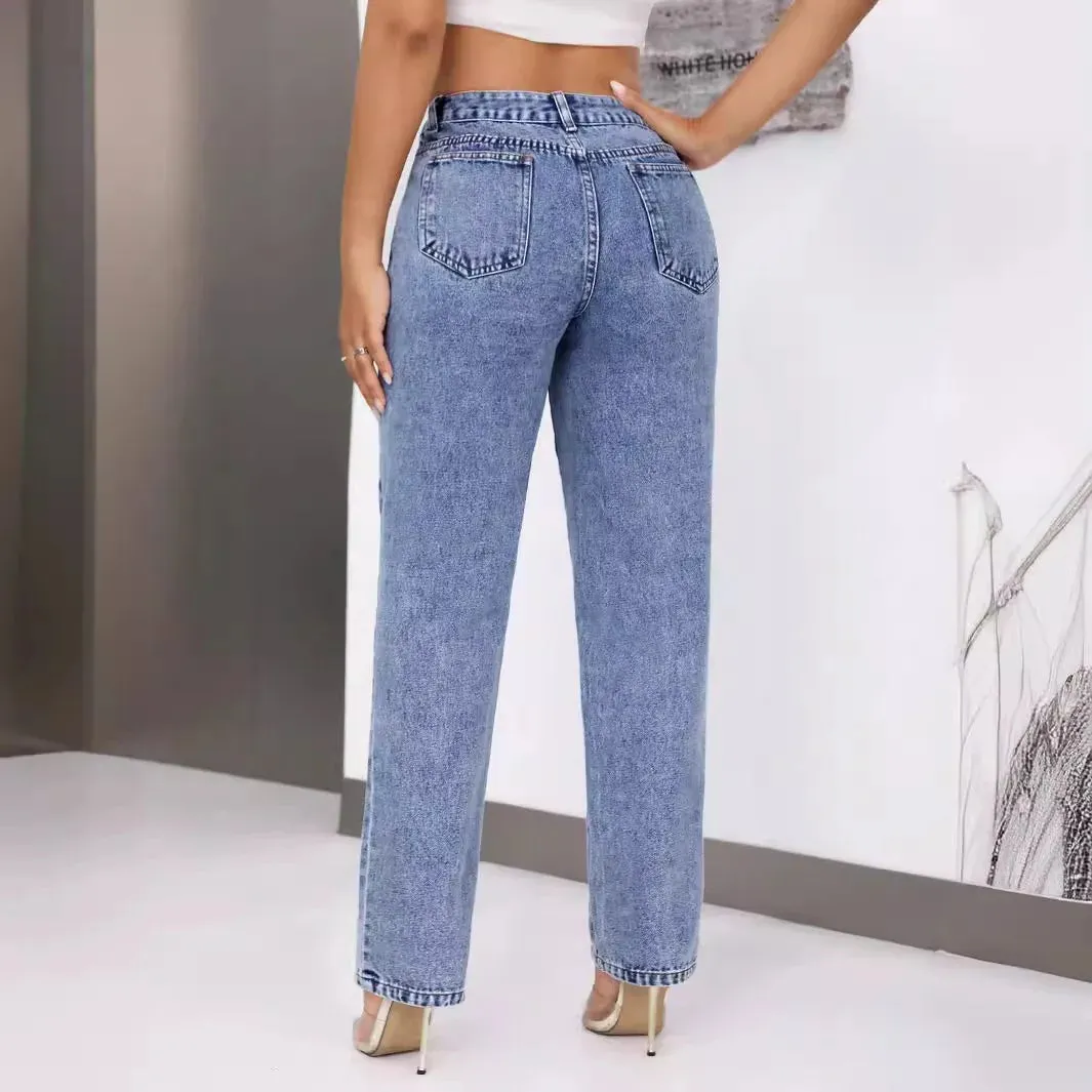 Jeans Straight High Waist