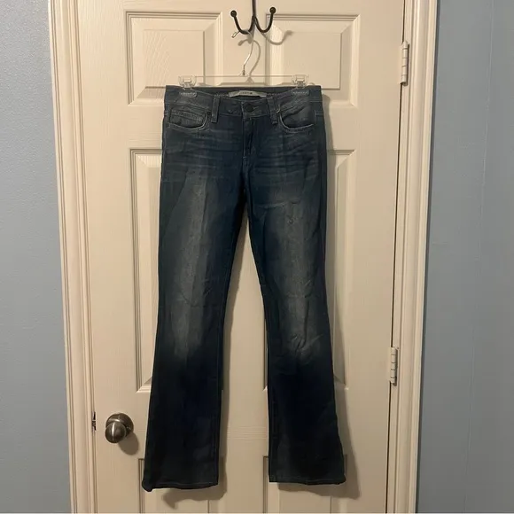 JOE'S JEANS Blue Starlet Slim Boot Cut Jeans 26 SMALL Ivy Stretch Low Rise Y2K