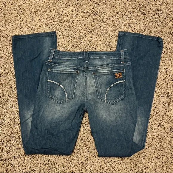 JOE'S JEANS Blue Starlet Slim Boot Cut Jeans 26 SMALL Ivy Stretch Low Rise Y2K