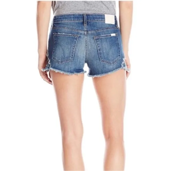 Joe’s Jeans Thula Cut-Off Denim Shorts SZ 30 Embroidered Floral Detailing