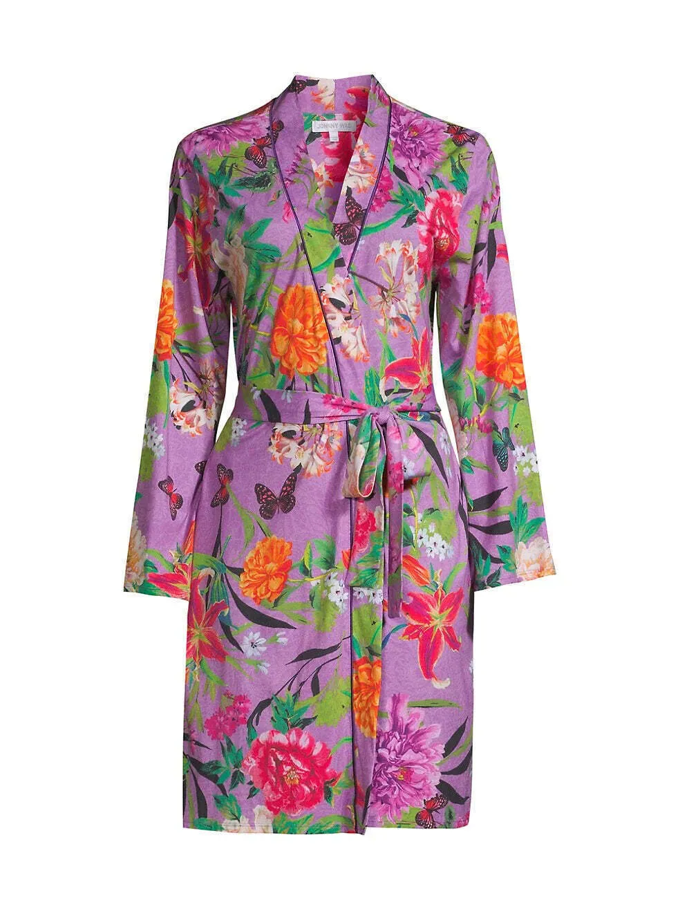 JOHNNY WAS LOUNG 2 PIECE LONG SLEEVE PANT PURPLE GOZA LONG PJ SET NEW XL EXTRA LARGE
