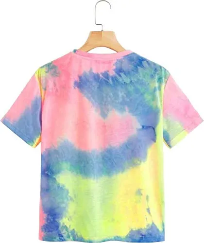 JUNEBERRY Tie Dye T-Shirt for Women/Girls (TSH_JB_Babe_XXL_Multicolored_XX-Large)