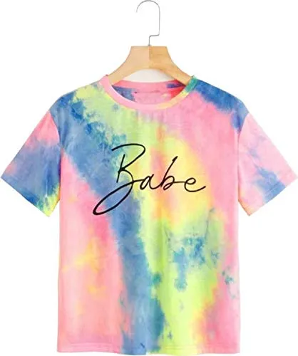 JUNEBERRY Tie Dye T-Shirt for Women/Girls (TSH_JB_Babe_XXL_Multicolored_XX-Large)