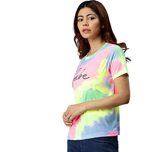JUNEBERRY Tie Dye T-Shirt for Women/Girls (TSH_JB_Babe_XXL_Multicolored_XX-Large)