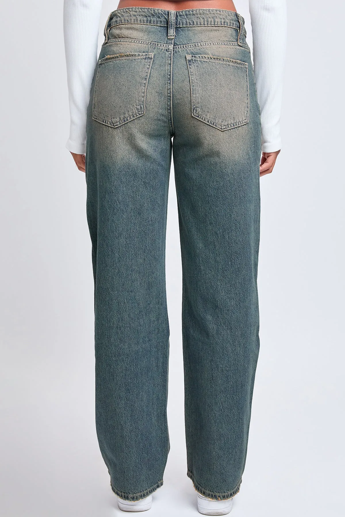 Junior High Rise Relaxed Wide Leg Light Weight Rigid Jeans, Pack of 12