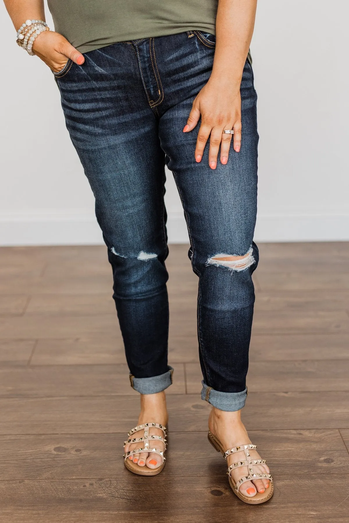 KanCan Distressed Skinny Jeans- Cheyenne Wash