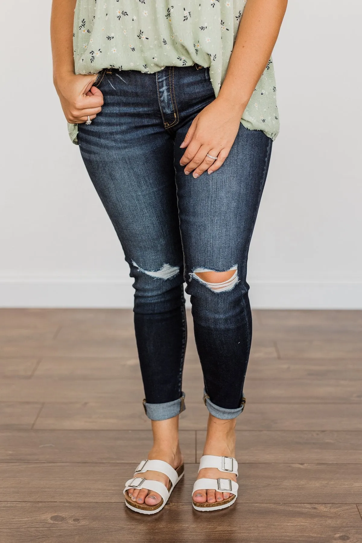 KanCan Distressed Skinny Jeans- Cheyenne Wash