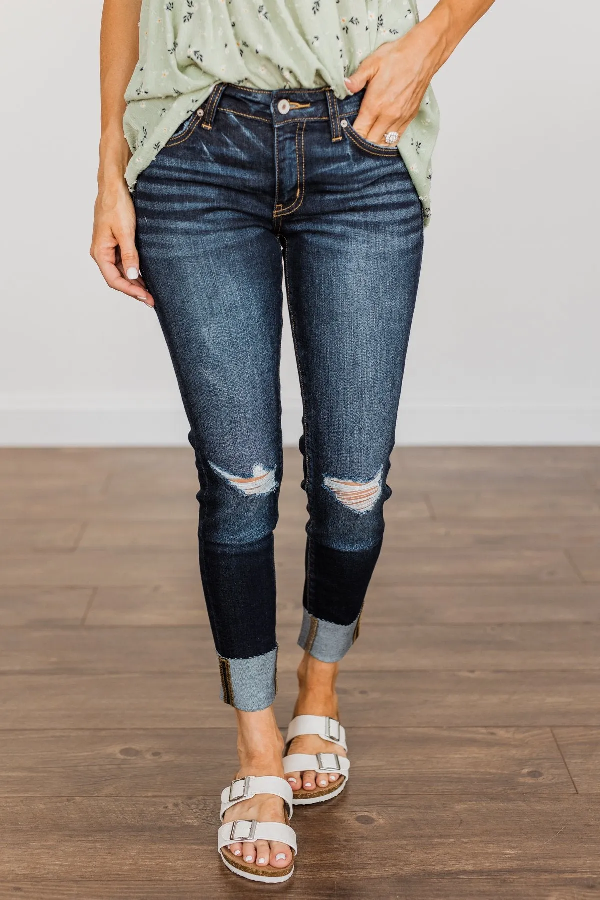 KanCan Distressed Skinny Jeans- Cheyenne Wash