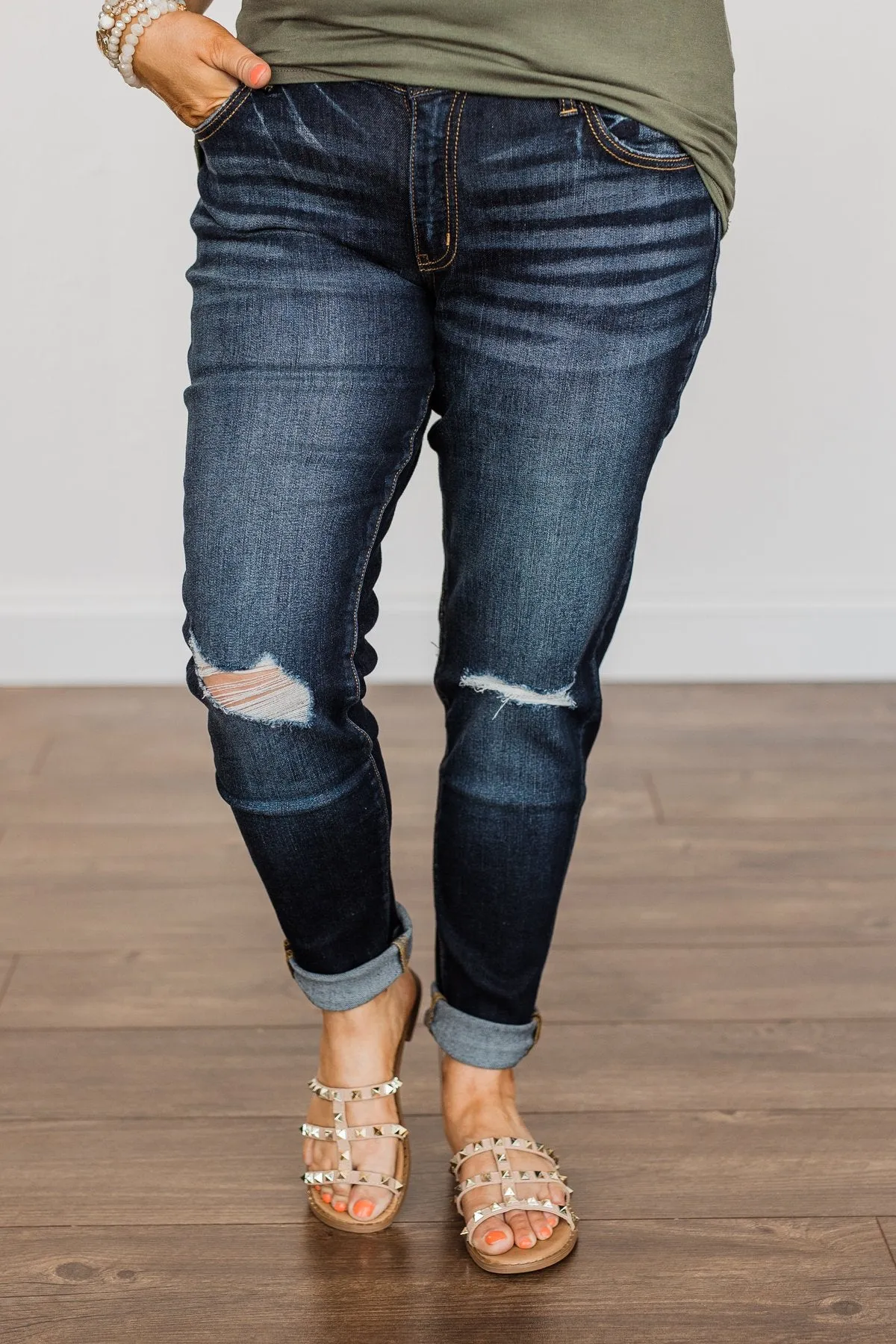 KanCan Distressed Skinny Jeans- Cheyenne Wash