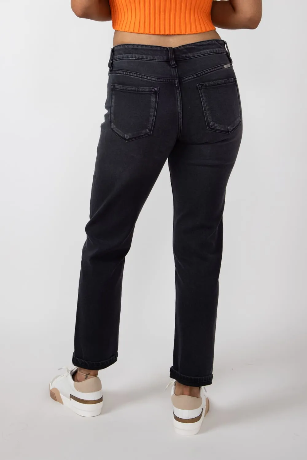 KanCan High Rise Slim Boyfriend Jeans for Women in Grey | KC7198DG