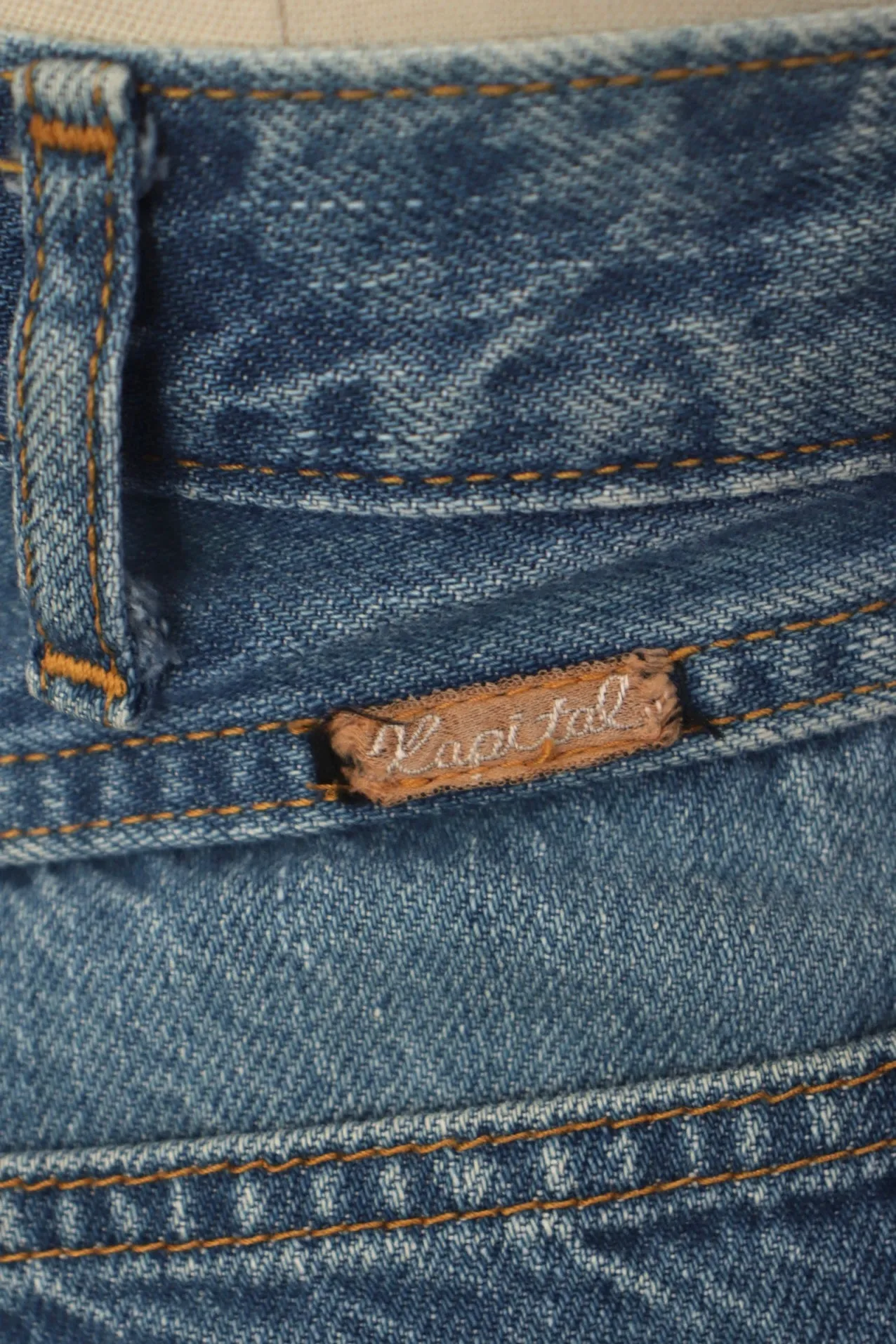 Kapital Ultra Wide Leg Stitch Cuff Jeans*
