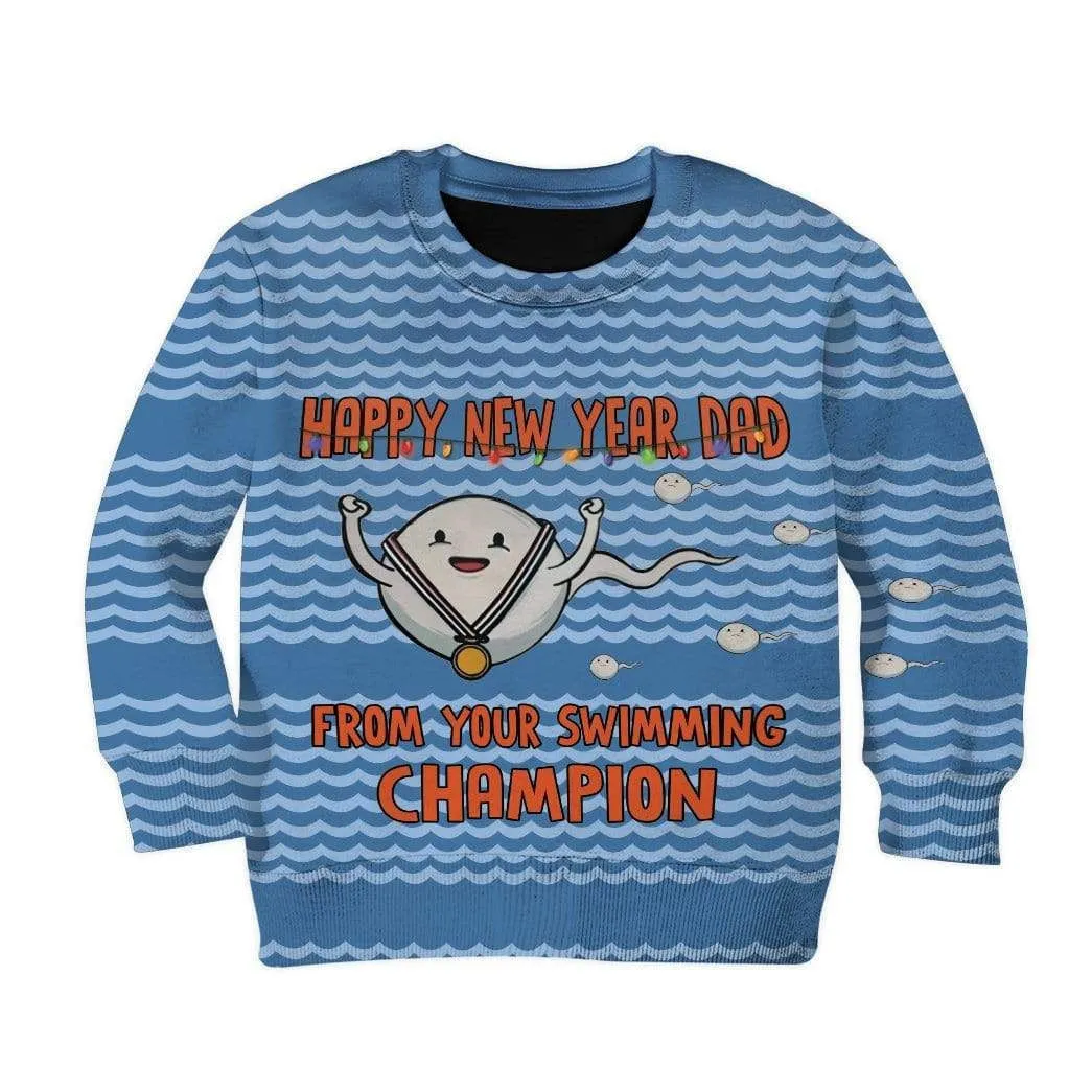 Kid Dad I Am Your Swimming Champion T-Shirts Apparel