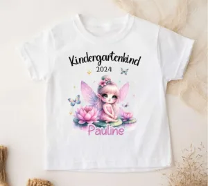 Kindergartenkind T-Shirt Fee personalisiert Kita Kind Mädchen Kindergarten Start