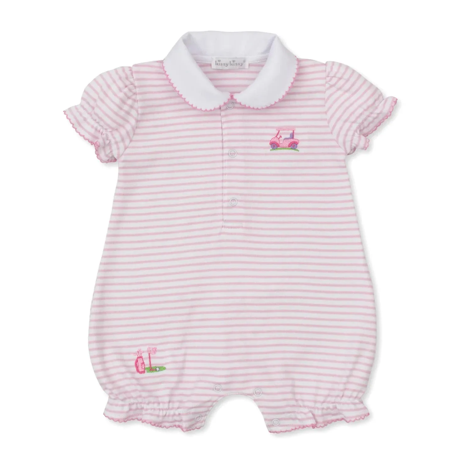 Kissy Kissy Fairway Foursome- Short Playsuit Pink