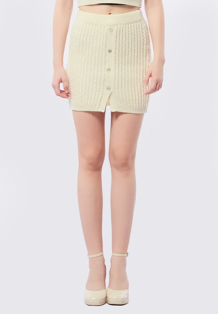 Knit Fitted Mini Skirt