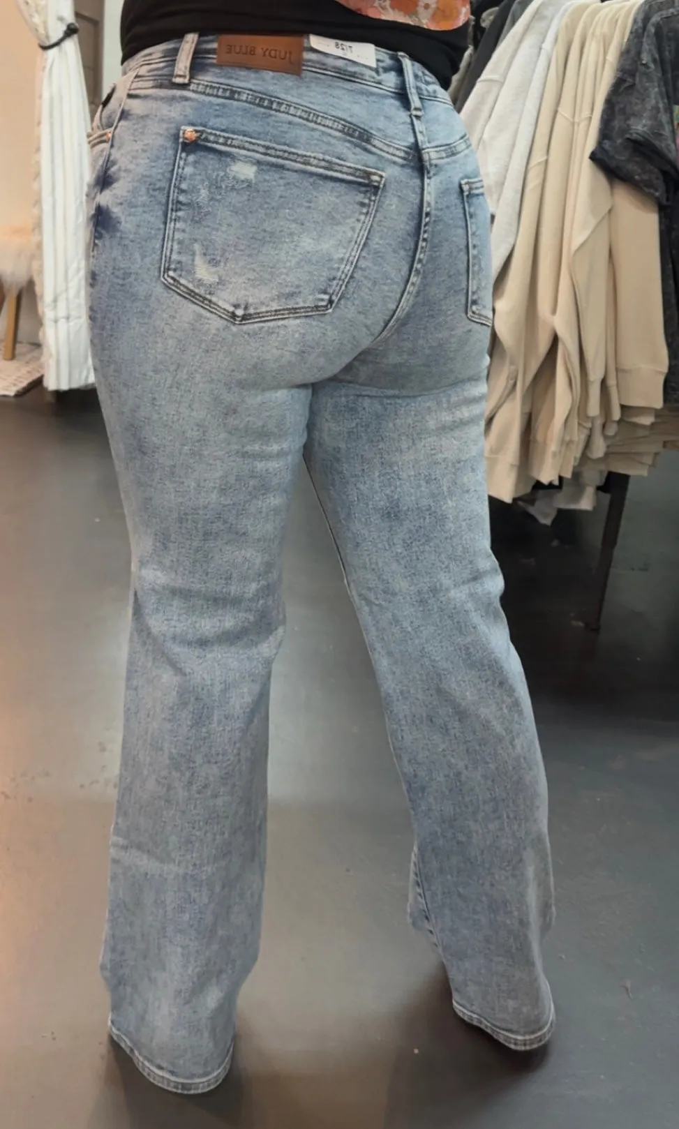 Kodee Judy Blue Mineral Wash 90's Straight Leg