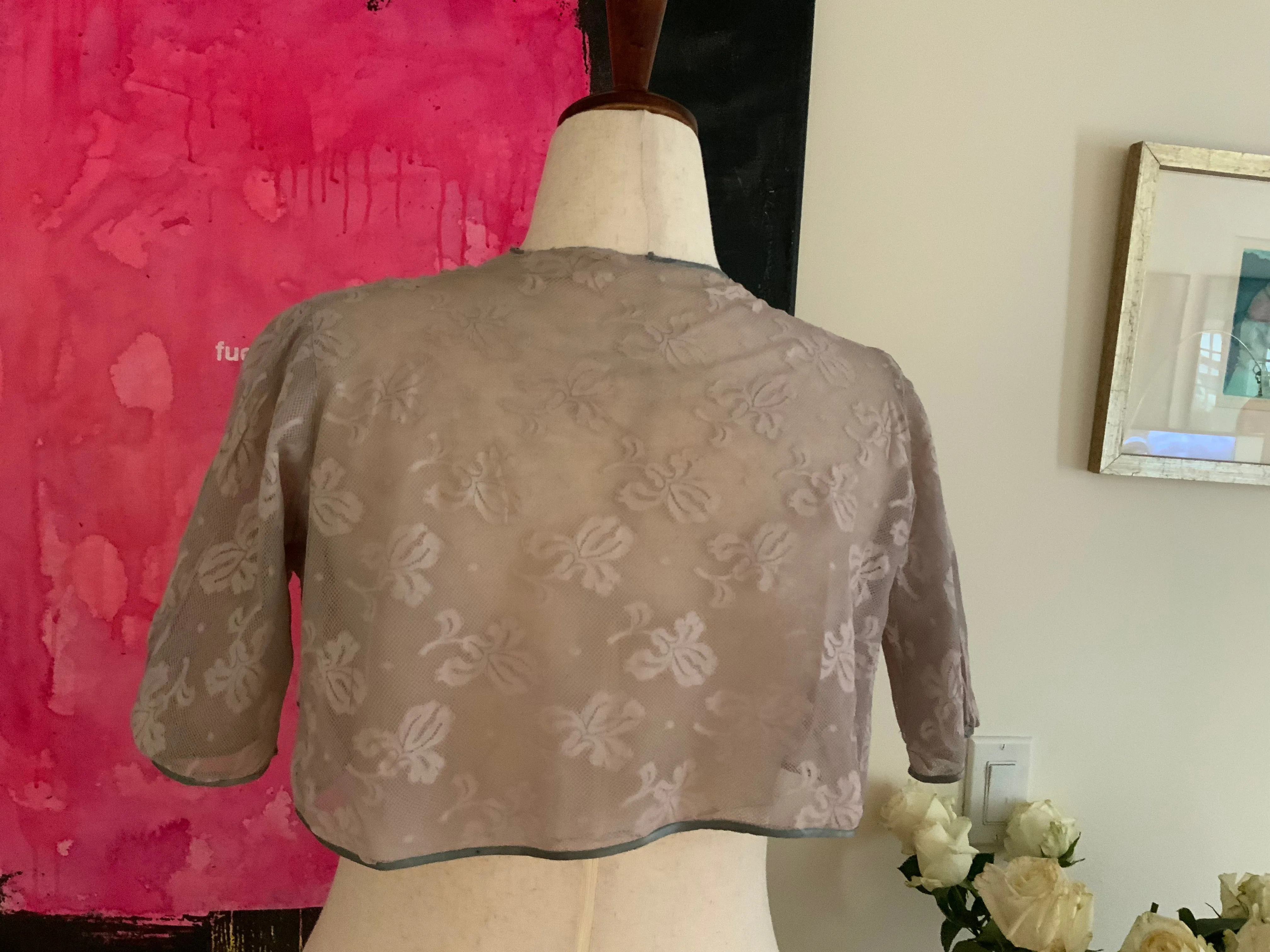 Lace Jacket lined in Tulle - 50s - 50J
