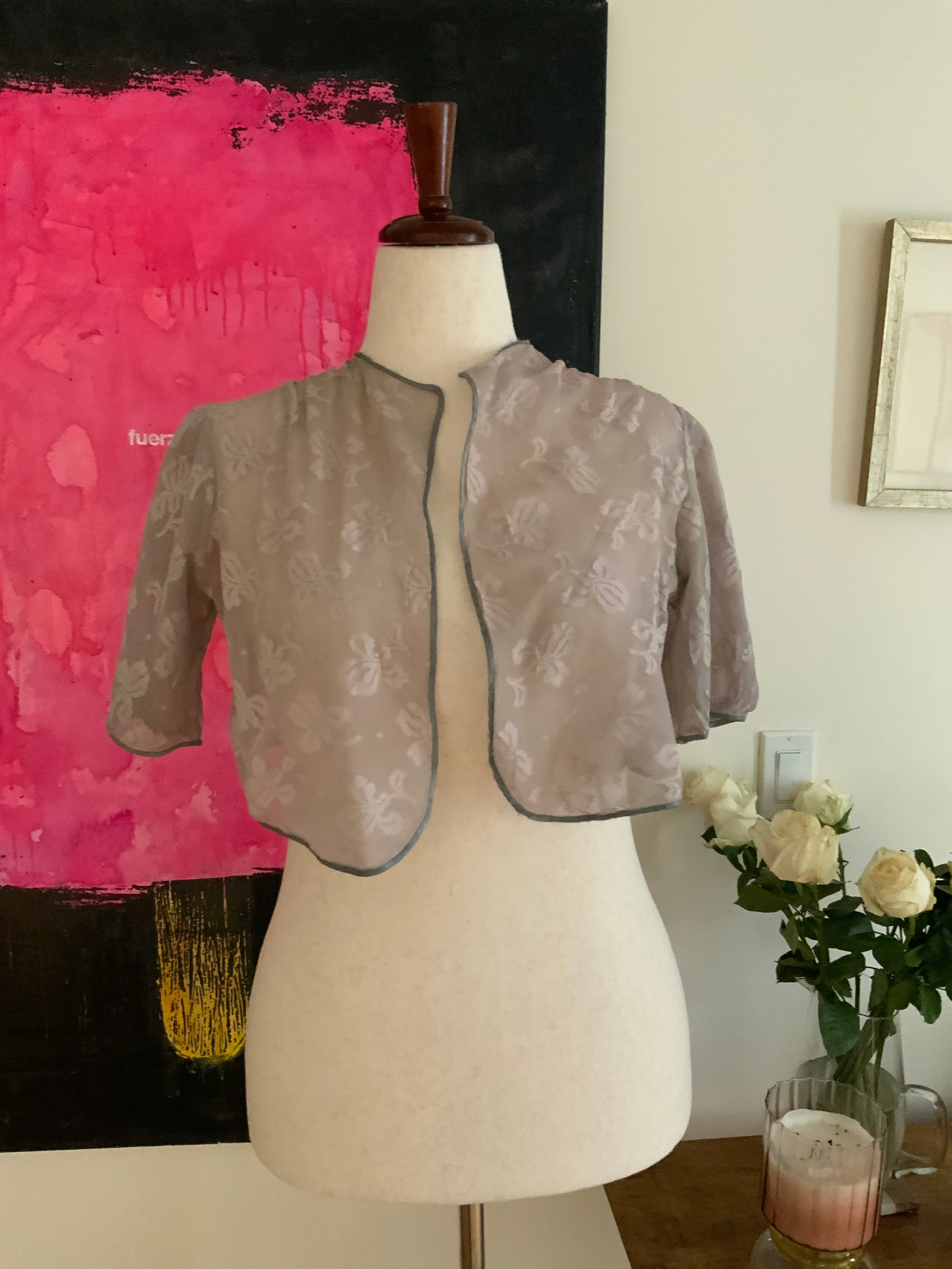 Lace Jacket lined in Tulle - 50s - 50J