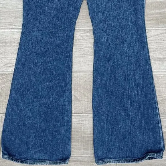 L'agence Bell Mid Rise Vintage Flare Jeans in Authentique Medium Wash Denim