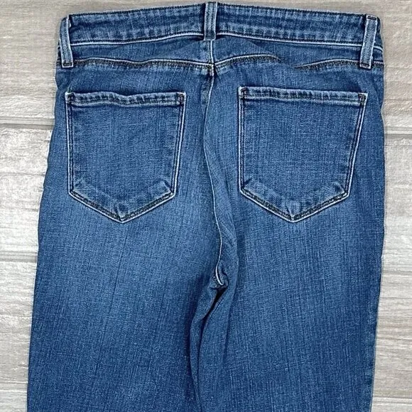 L'agence Bell Mid Rise Vintage Flare Jeans in Authentique Medium Wash Denim