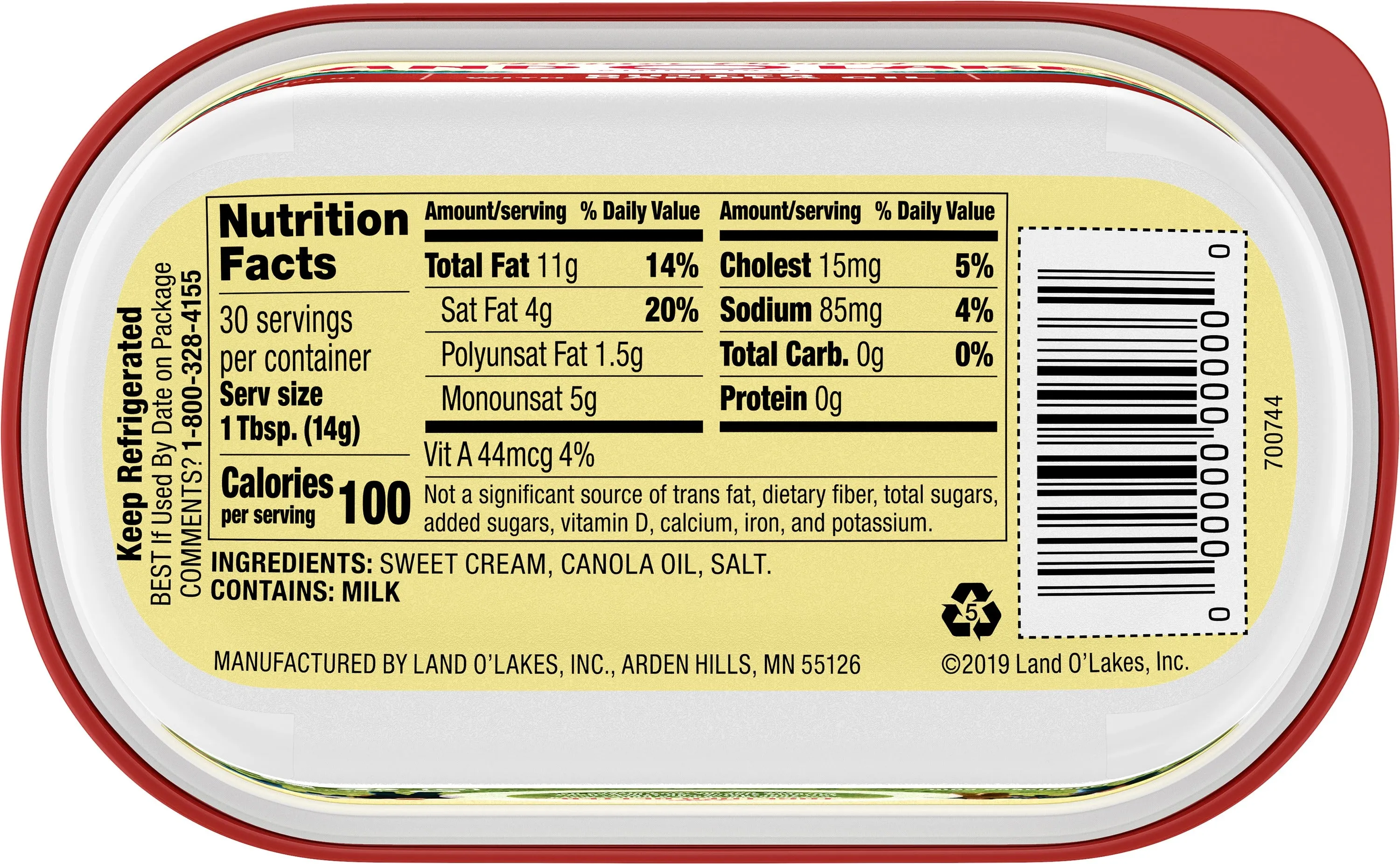 Land O Lakes Butter W/Canola Oil 15oz