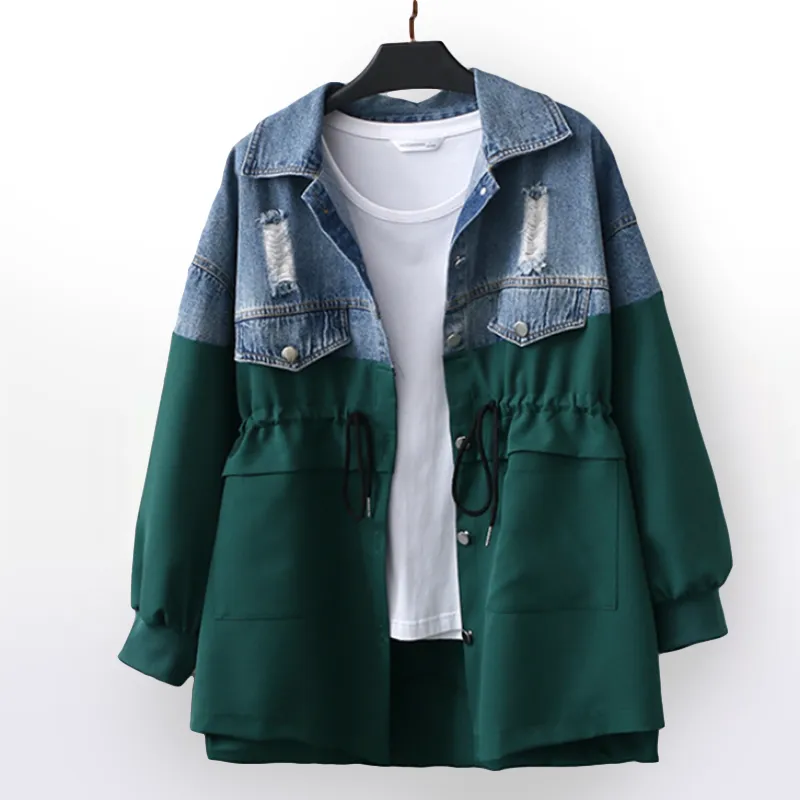 L'ATERIBÉLLE COMFY DENIM TRENCH COAT