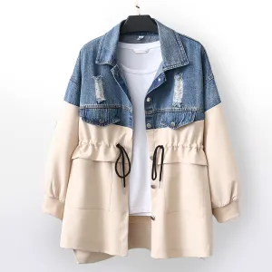 L'ATERIBÉLLE COMFY DENIM TRENCH COAT